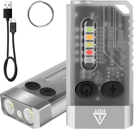 V10 1000 Lumens 12 Modes Keychain Mini Flashlight