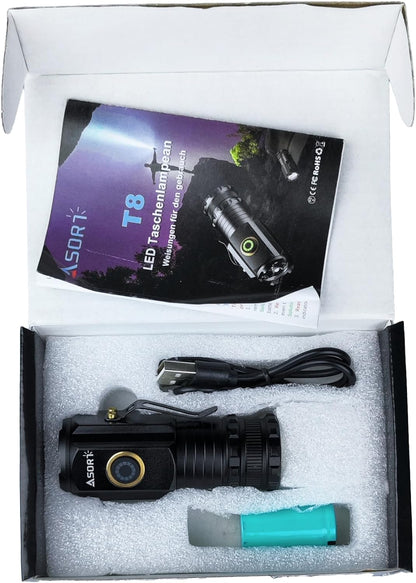T8 | ASORT Mini Handheld LED Flashlight
